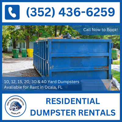 Same-Day Residential Dumpster Rental in Ocala, FL - Fast Marion County Service - DDD Dumpster Rental Ocala